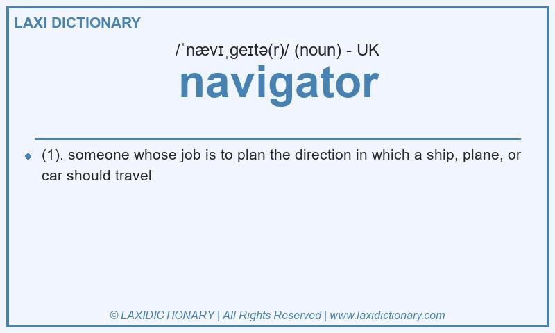 Definition navigator in British English