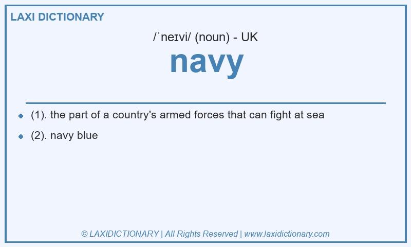Definition navy in British English