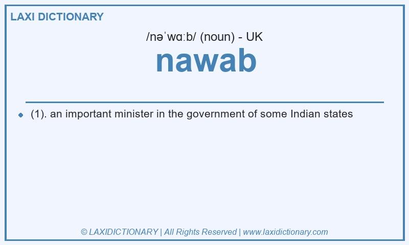 Definition nawab in British English