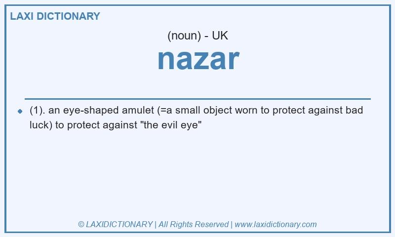 Definition nazar in British English