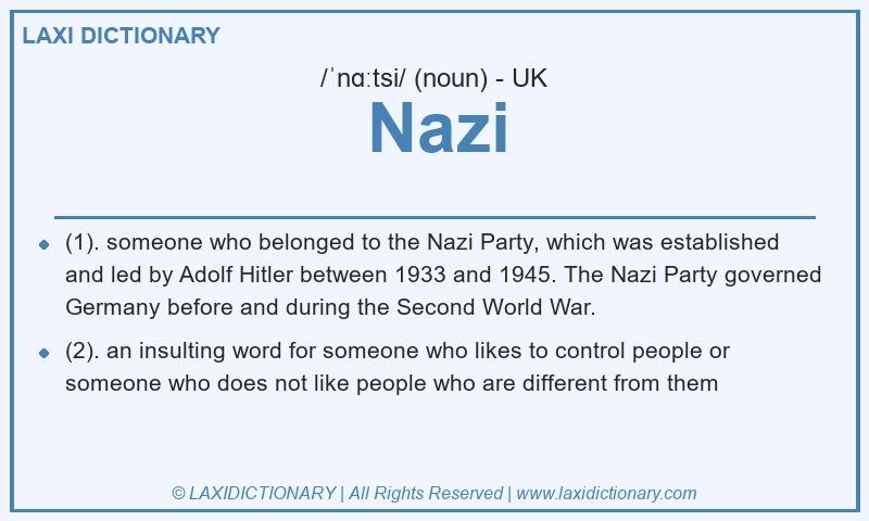 Definition Nazi in British English