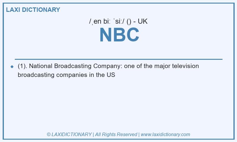 Definition NBC in British English