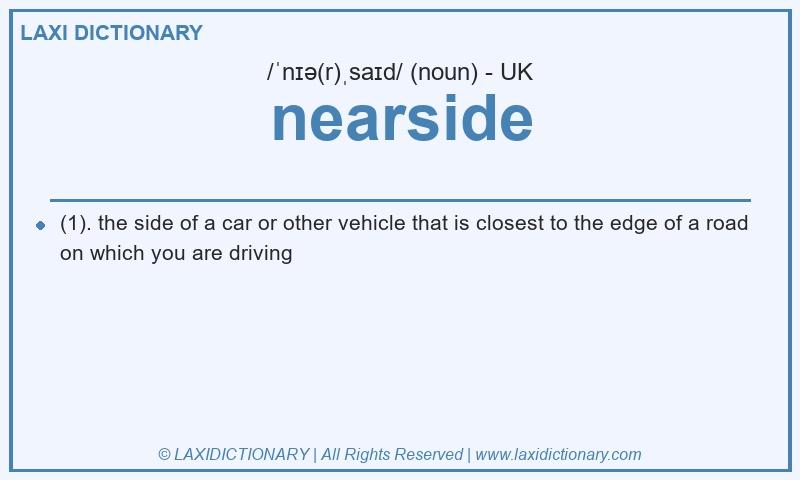 Definition nearside in British English