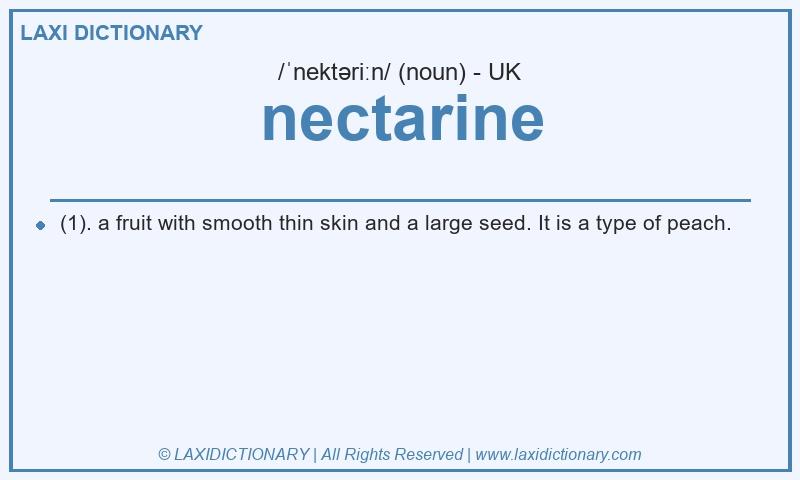 Definition nectarine in British English