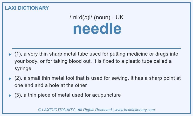Definition needle in British English