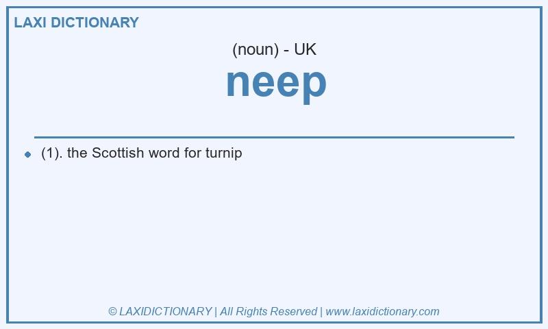 Definition neep in British English