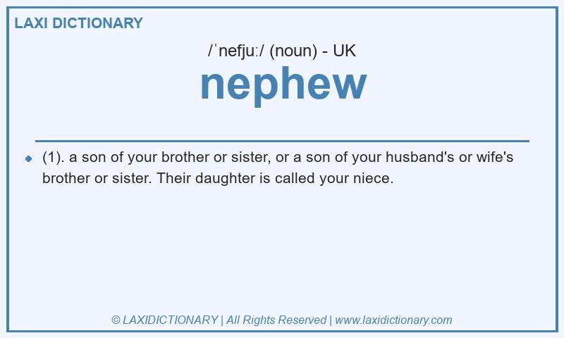 Definition nephew in British English