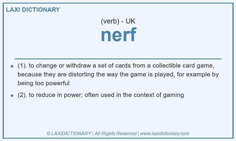 Definition nerf in British English