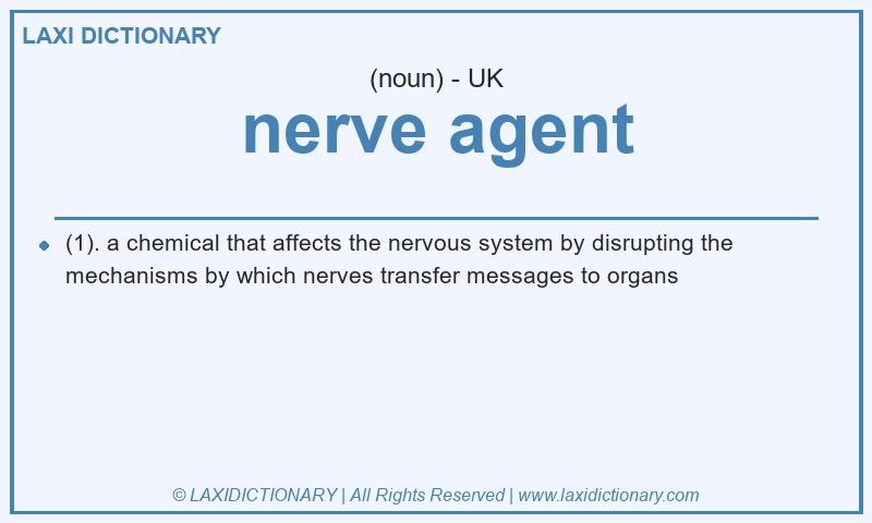 Definition nerve agent in British English