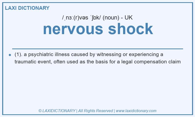 Definition nervous shock in British English