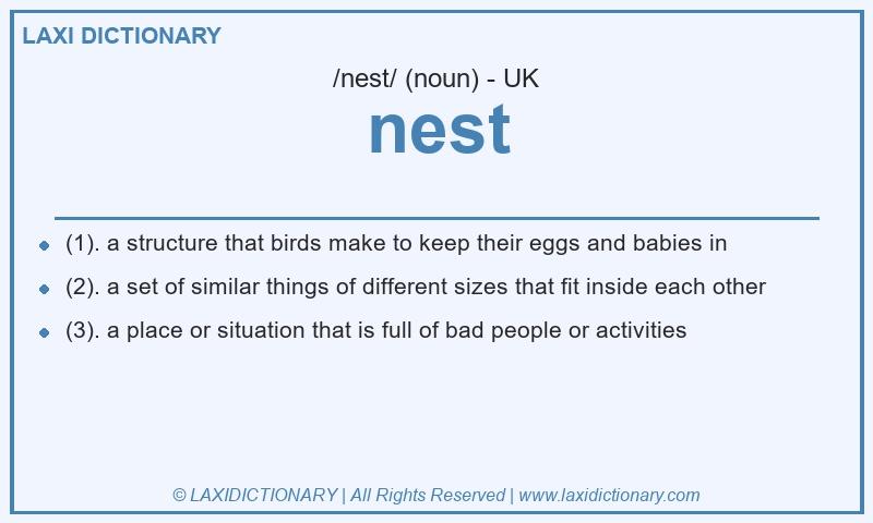 Definition nest in British English