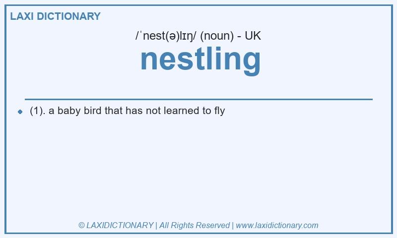 Definition nestling in British English