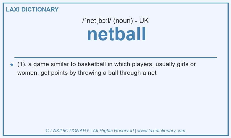 Definition netball in British English