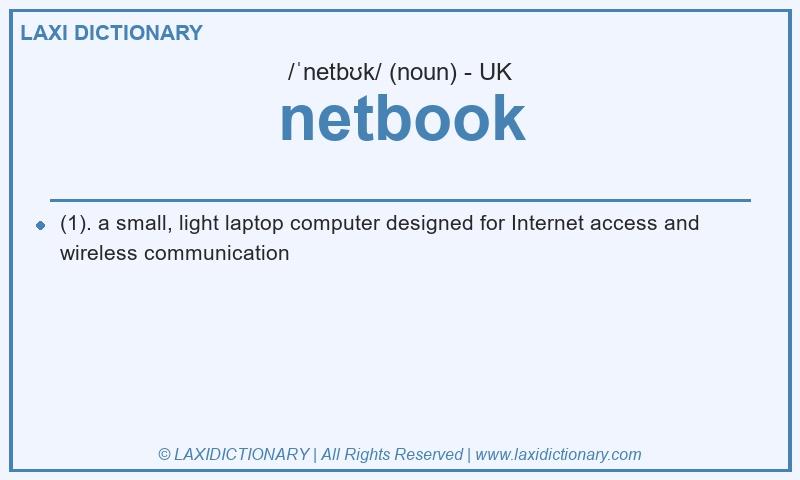 Definition netbook in British English