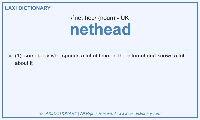 Definition nethead in British English