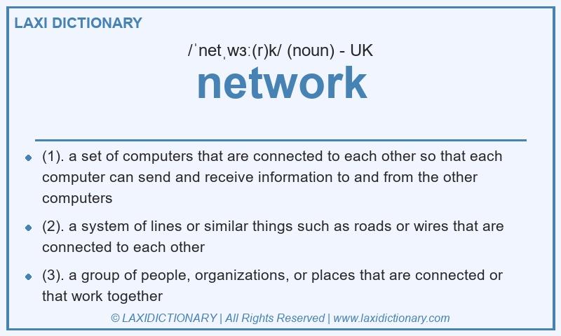 Definition network in British English