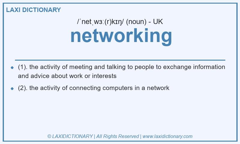 Definition networking in British English