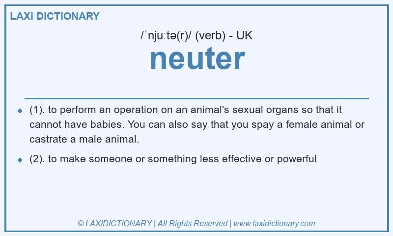 Definition neuter in British English