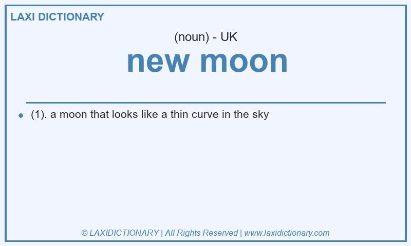 Definition new moon in British English
