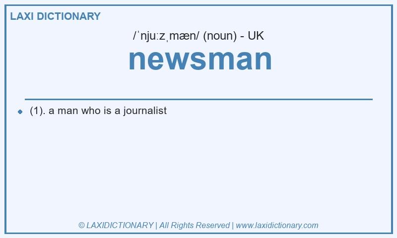 Definition newsman in British English