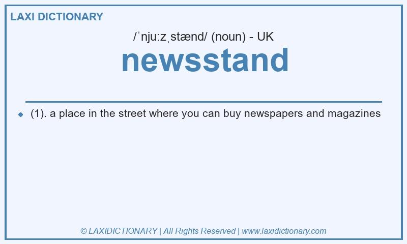 Definition newsstand in British English