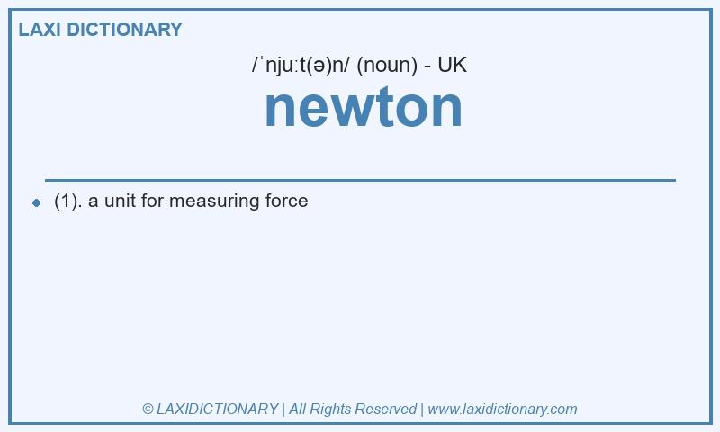 Definition newton in British English