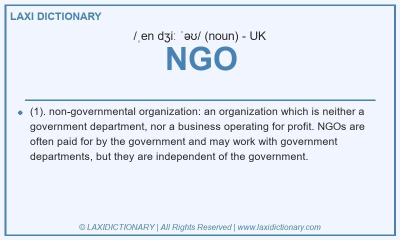 Definition NGO in British English