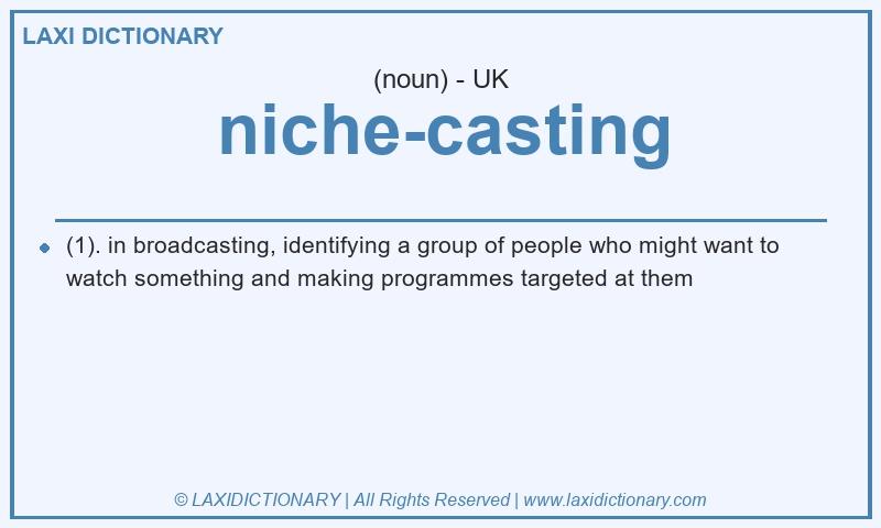 Definition niche-casting in British English