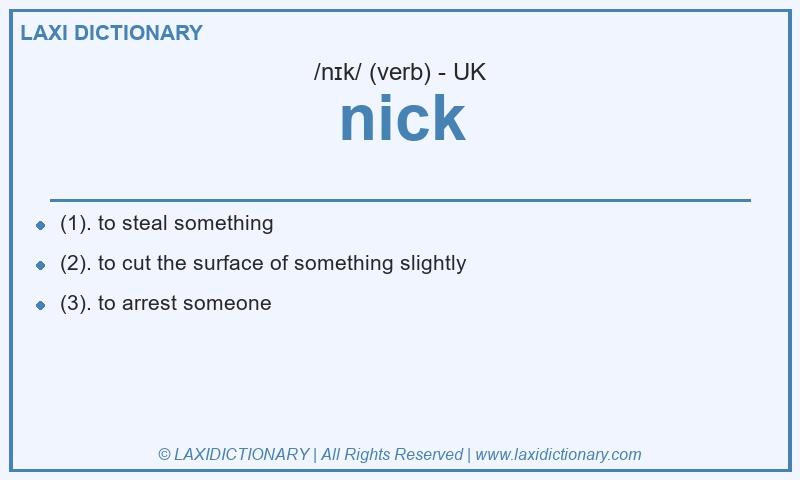 Definition nick in British English