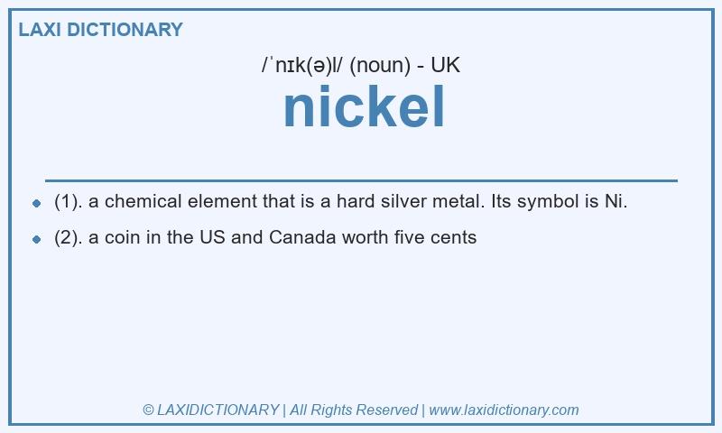 Definition nickel in British English