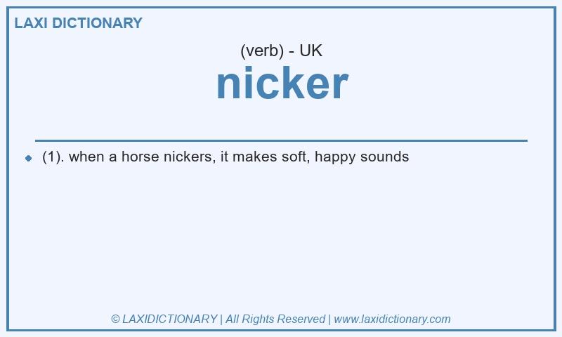 Definition nicker in British English