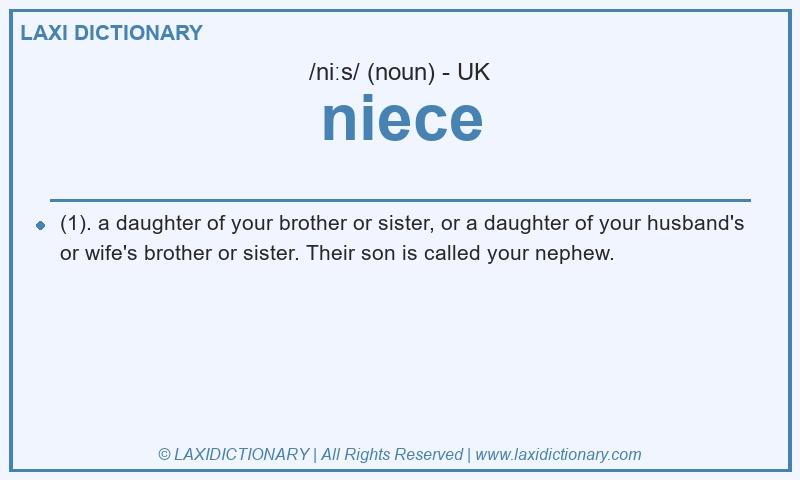 Definition niece in British English