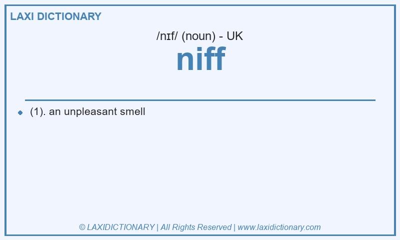 Definition niff in British English