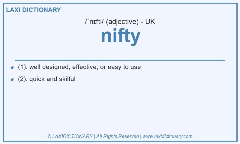 Definition nifty in British English