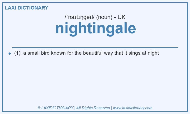 Definition nightingale in British English