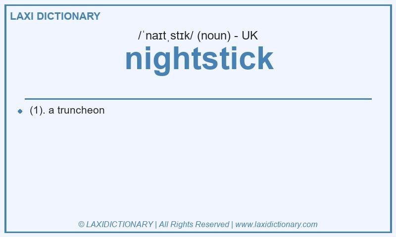 Definition nightstick in British English