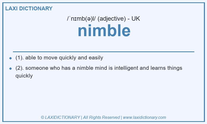 Definition nimble in British English