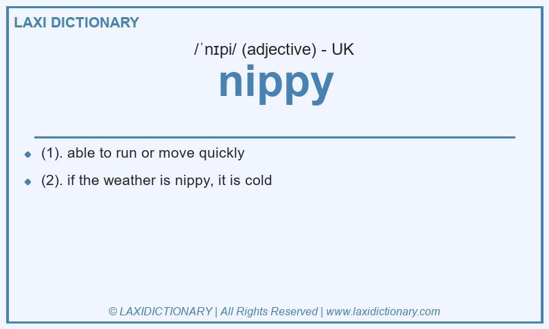 Definition nippy in British English