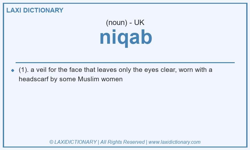 Definition niqab in British English