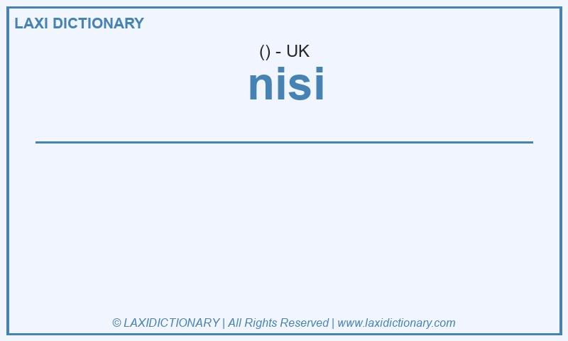Definition nisi in British English