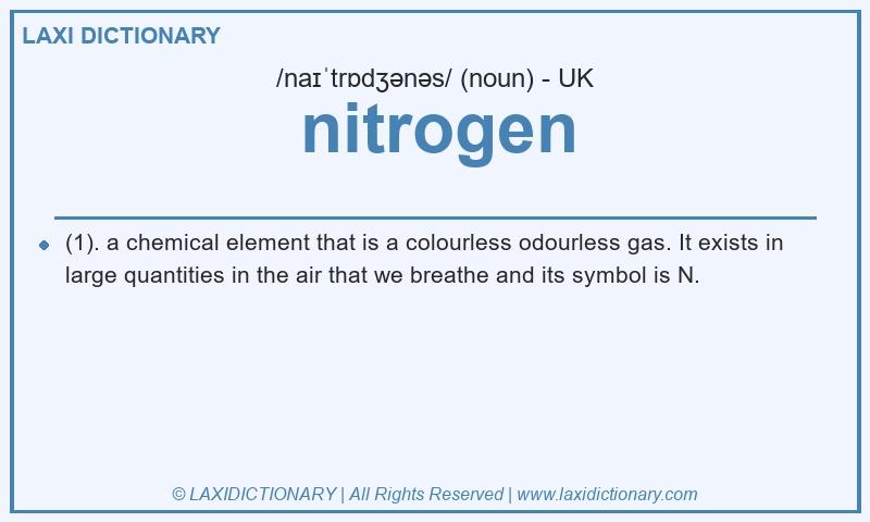 Definition nitrogen in British English