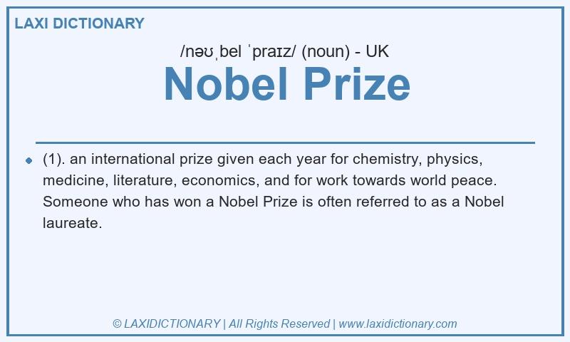 Definition Nobel Prize in British English