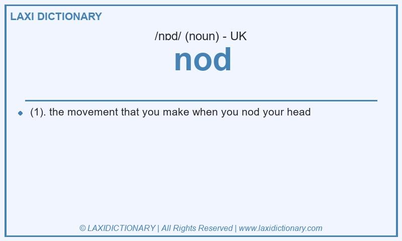 Definition nod in British English