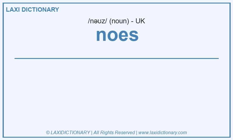 Definition noes in British English