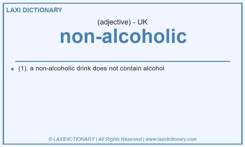 Definition non-alcoholic in British English
