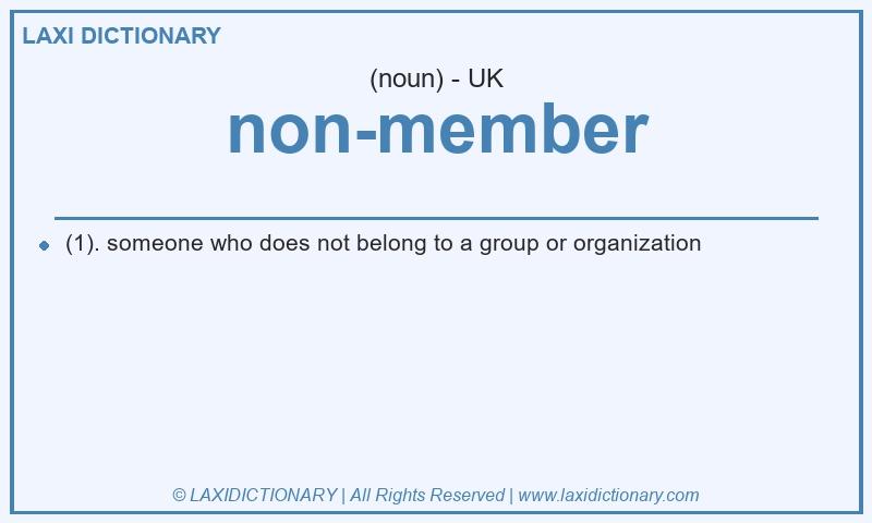 Definition non-member in British English