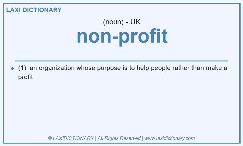 Definition non-profit in British English