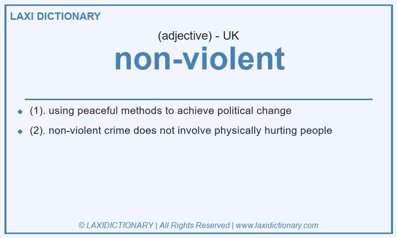 Definition non-violent in British English