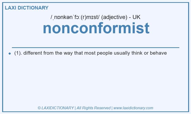 Definition nonconformist in British English