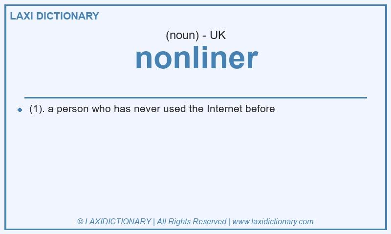 Definition nonliner in British English